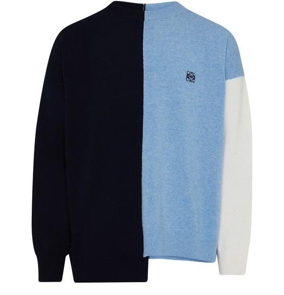 Asymmetric colorblock sweater by LOEWE