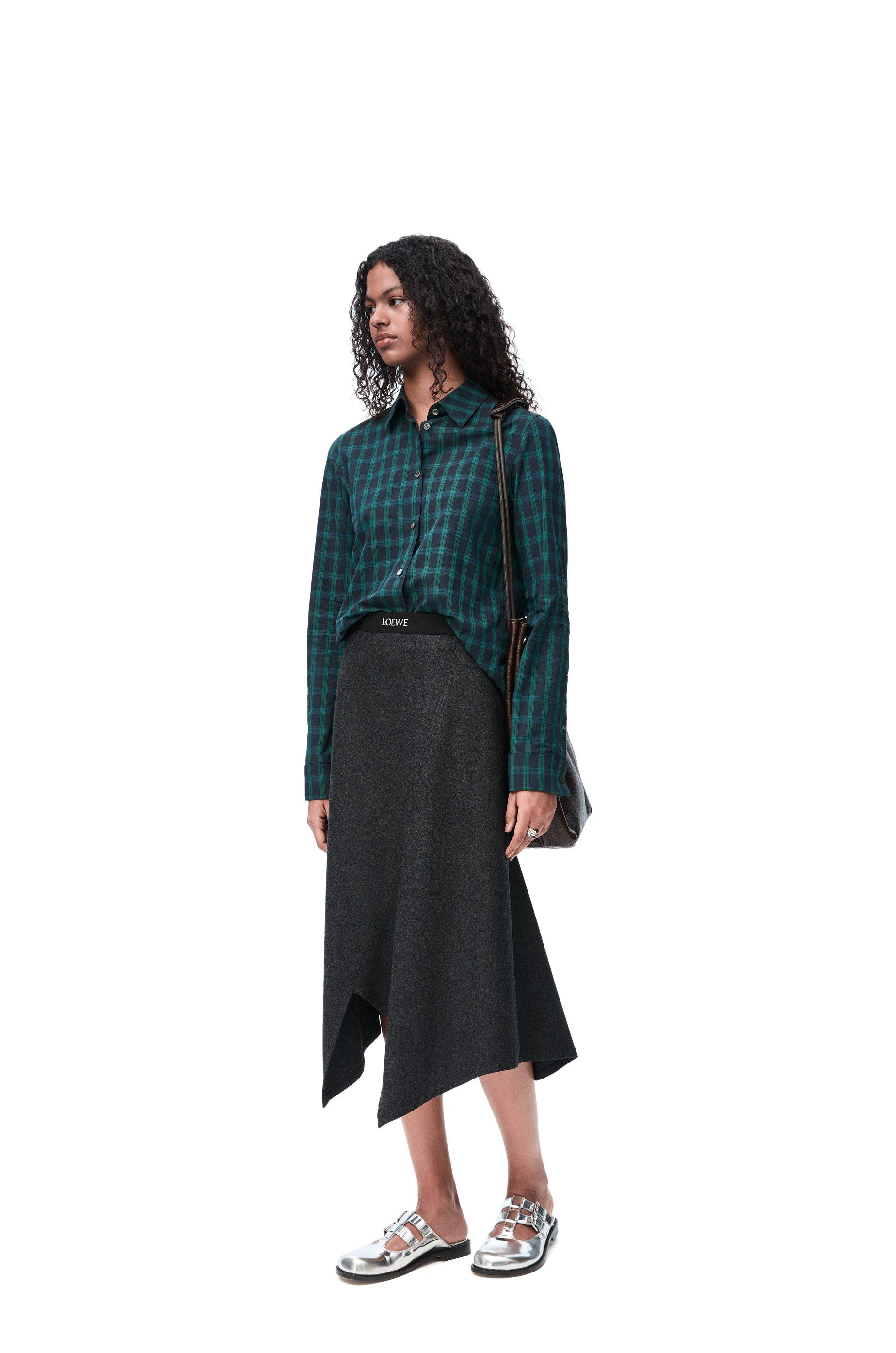 Asymmetric skirt in wool and cashmere by LOEWE