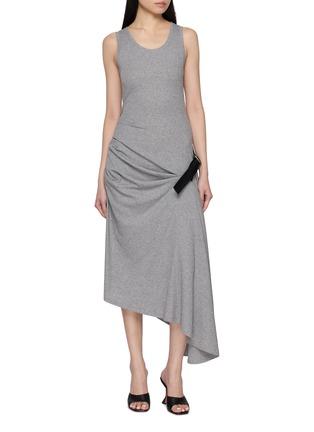 Asymmetrical Belted Cotton Blend Tank Dress by LOEWE