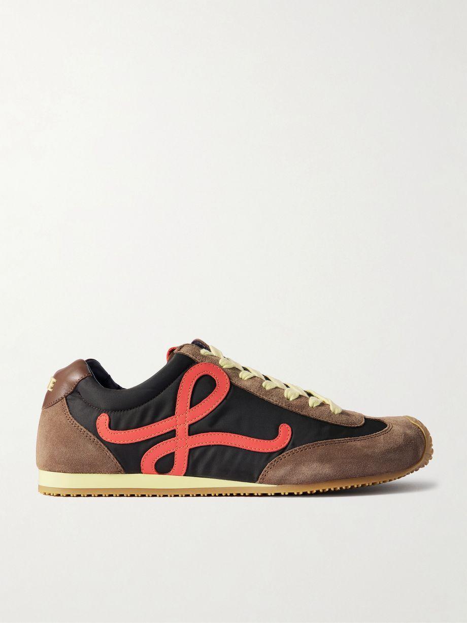 Ballet Runner 2.0 logo-appliquéd leather, canvas and suede sneakers by LOEWE