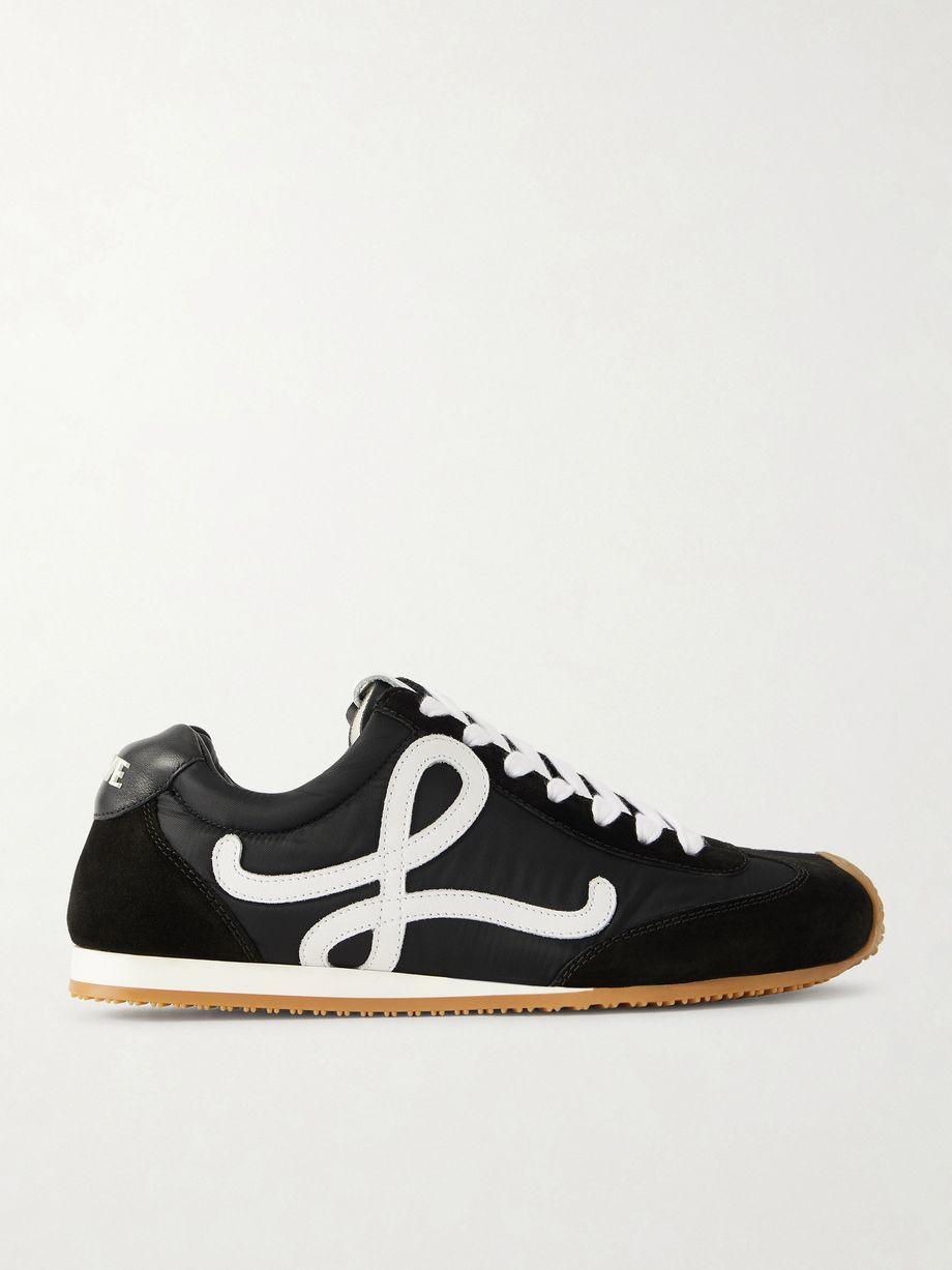 Ballet Runner 2.0 logo-appliquéd leather, shell and suede sneakers by LOEWE