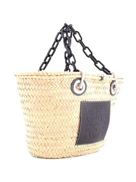 Basket Chain Raffia Medium tote bag by LOEWE 