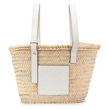Basket in raffia and calf leather by LOEWE