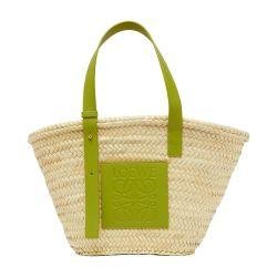 Basket in raffia and calf leather by LOEWE