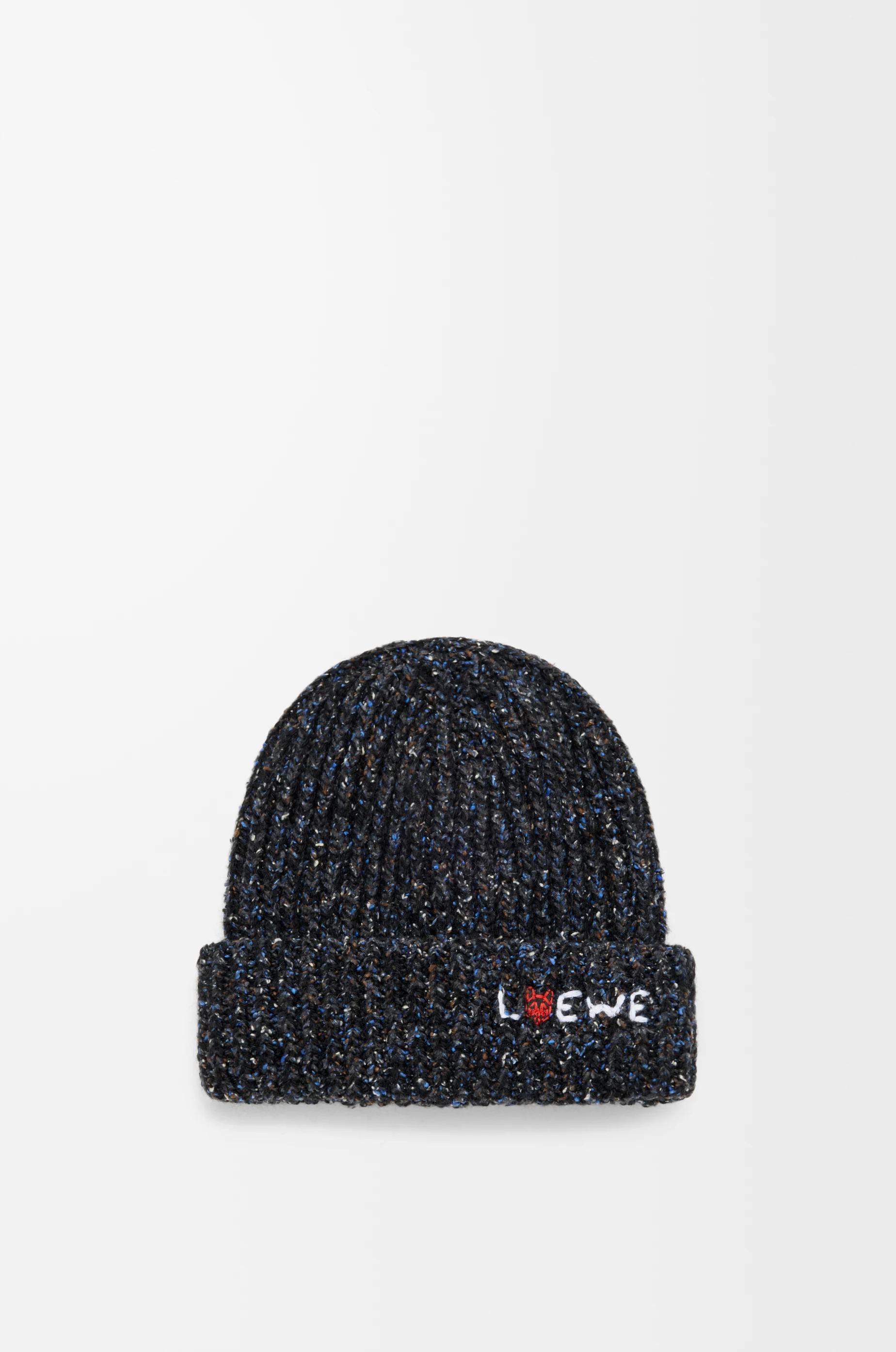 Beanie in wool, silk and alpaca blend by LOEWE