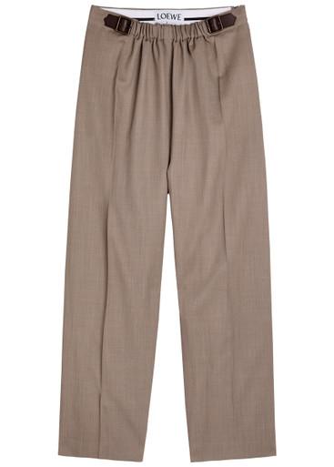 Belt-effect straight-leg wool trousers by LOEWE