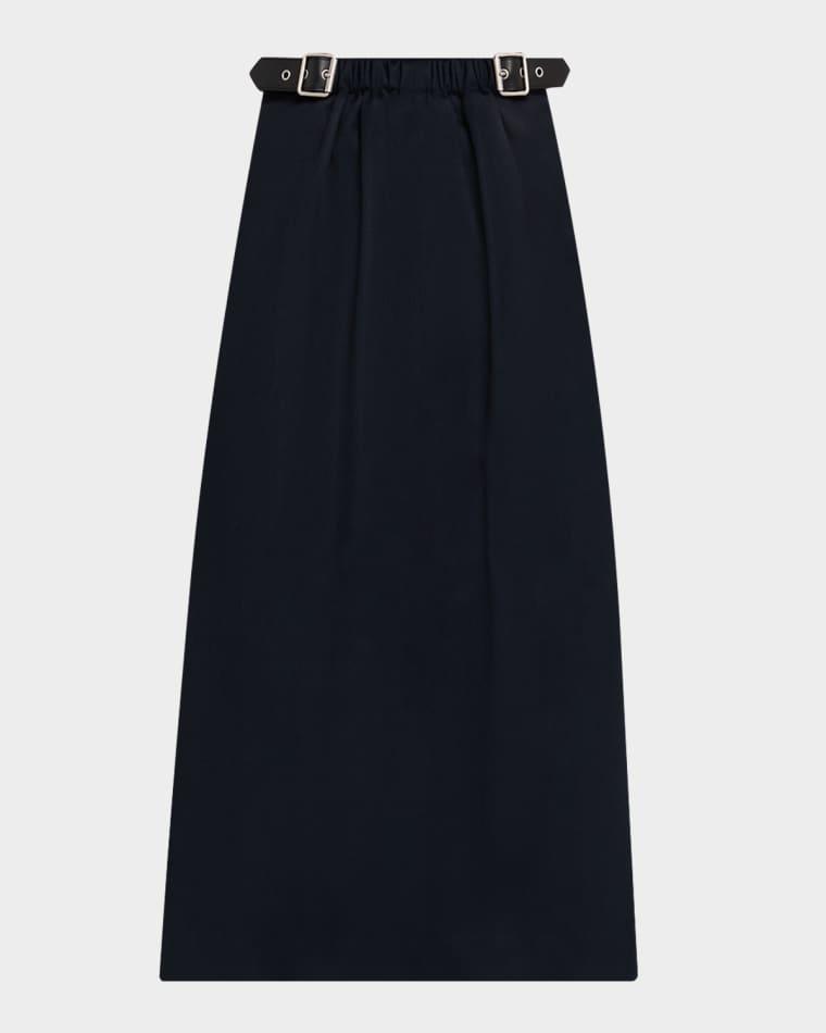 Belted Crop Straight-Leg Trousers by LOEWE