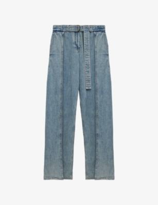 Belted Faded-Wash Denim Jeans by LOEWE