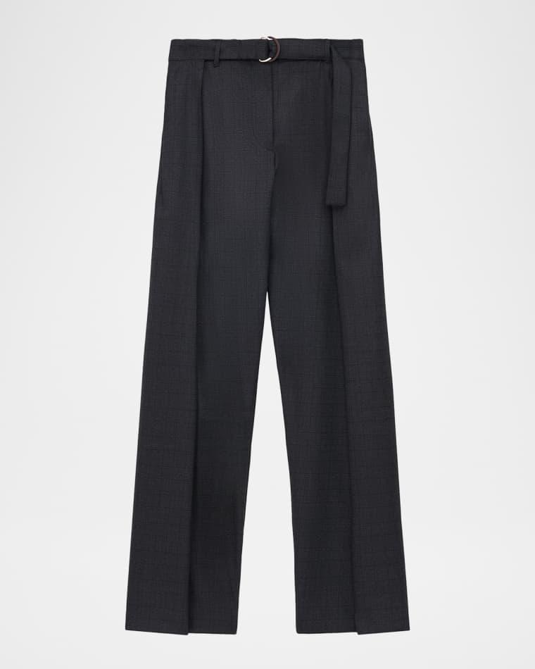 Belted Wool Cotton Trousers by LOEWE