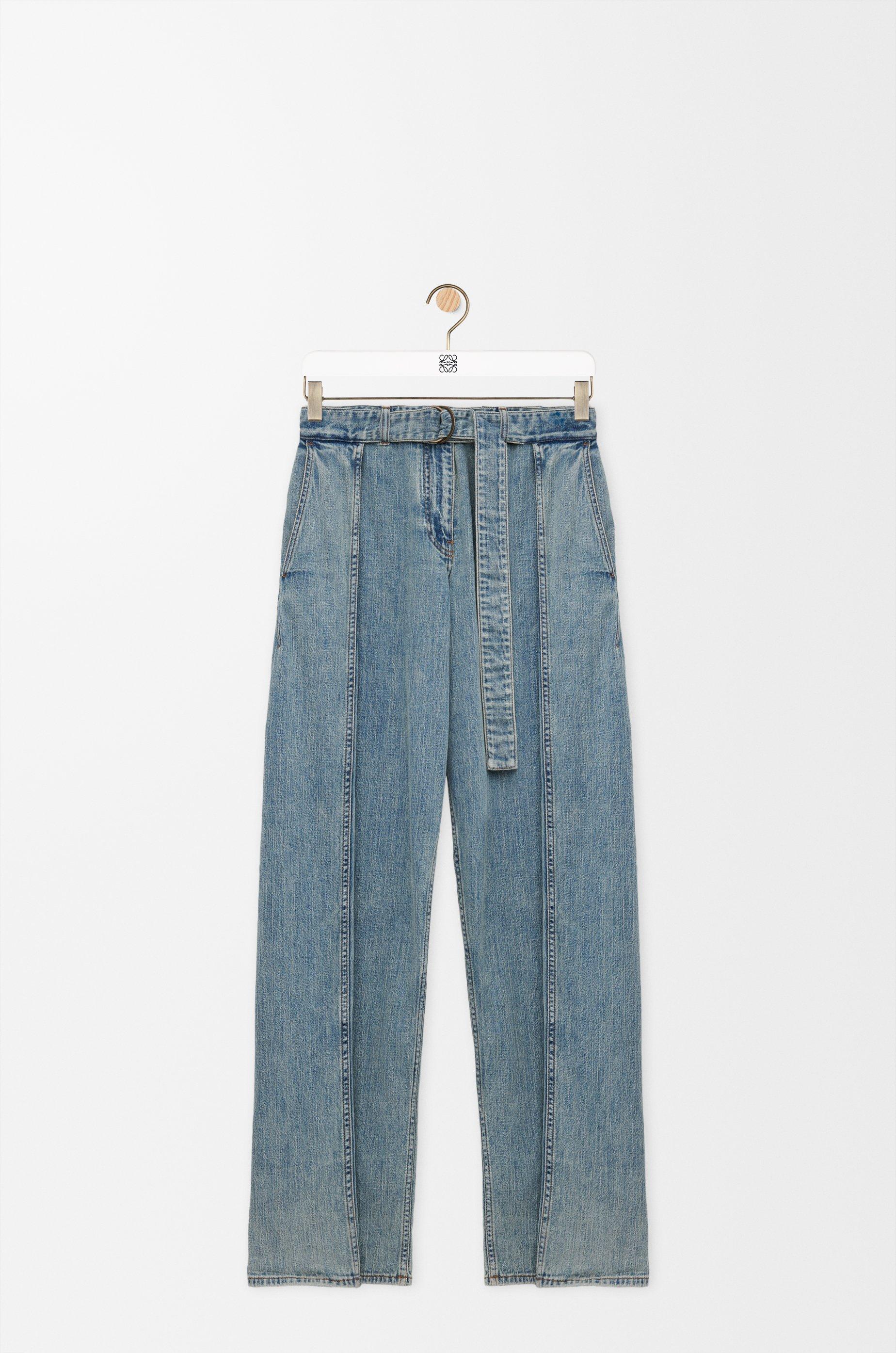 Belted jeans in denim by LOEWE