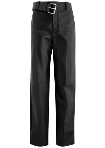 Belted leather trousers by LOEWE