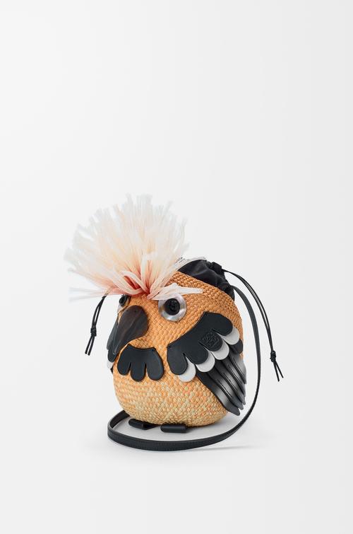 Bird bag in iraca palm and calfskin by LOEWE