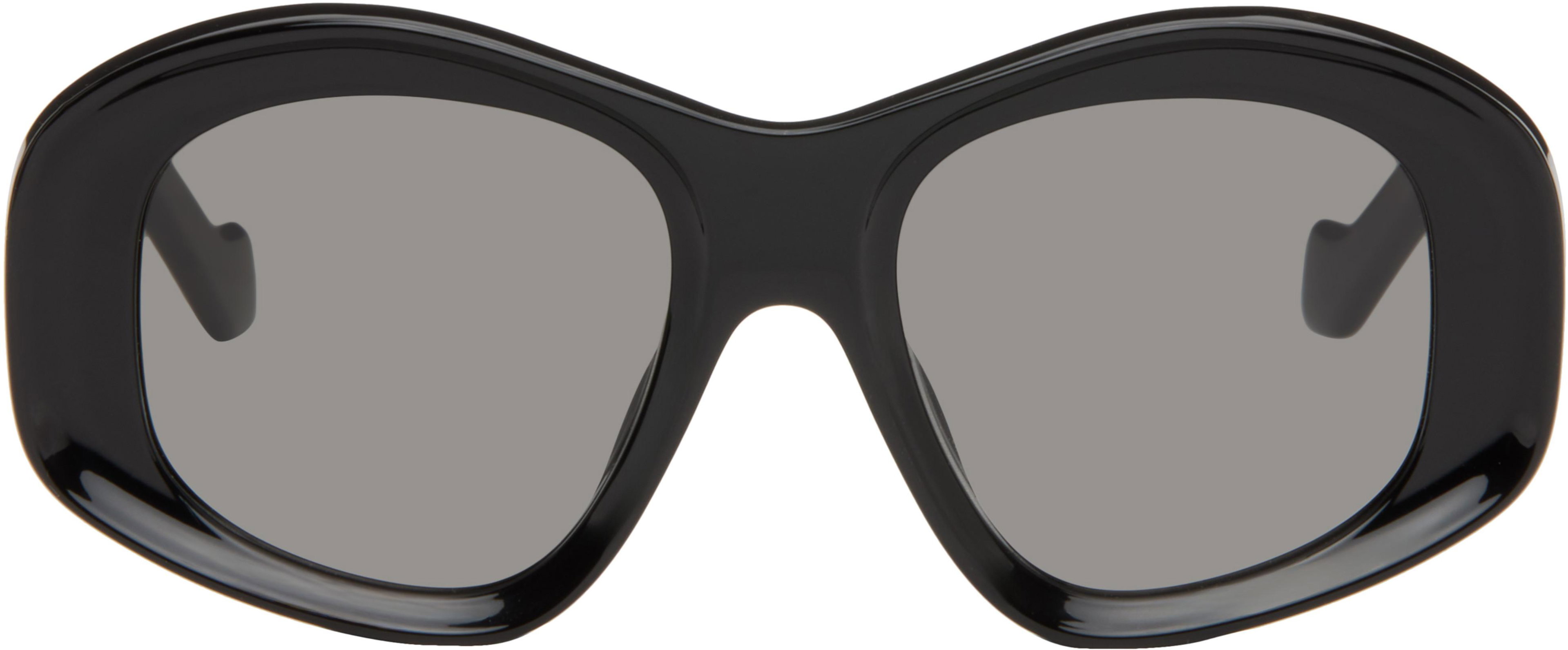 Black Beveled Pentagon Sunglasses by LOEWE