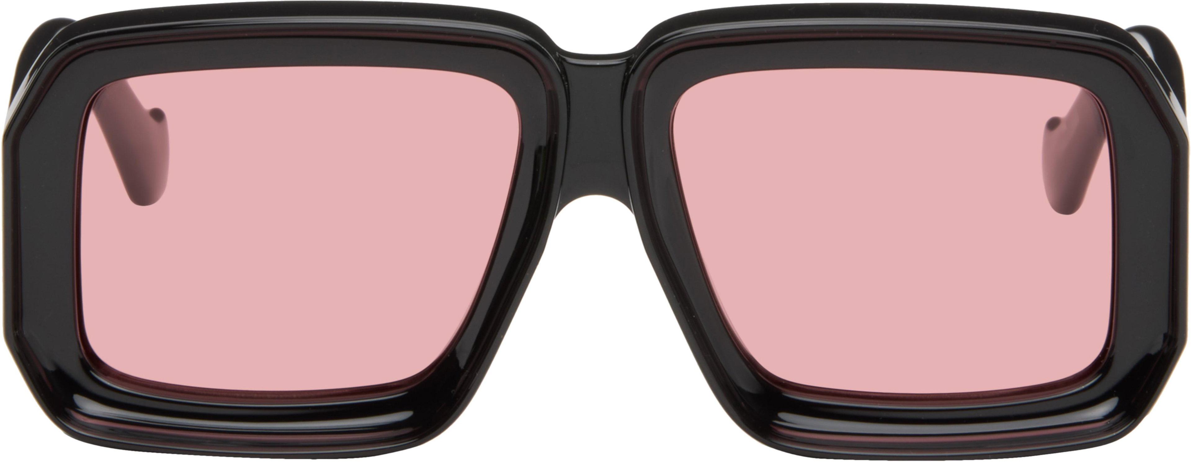 Black Paula's Ibiza Dive In Mask Sunglasses by LOEWE Black Paula's Ibiza Dive In Mask Sunglasses by LOEWE