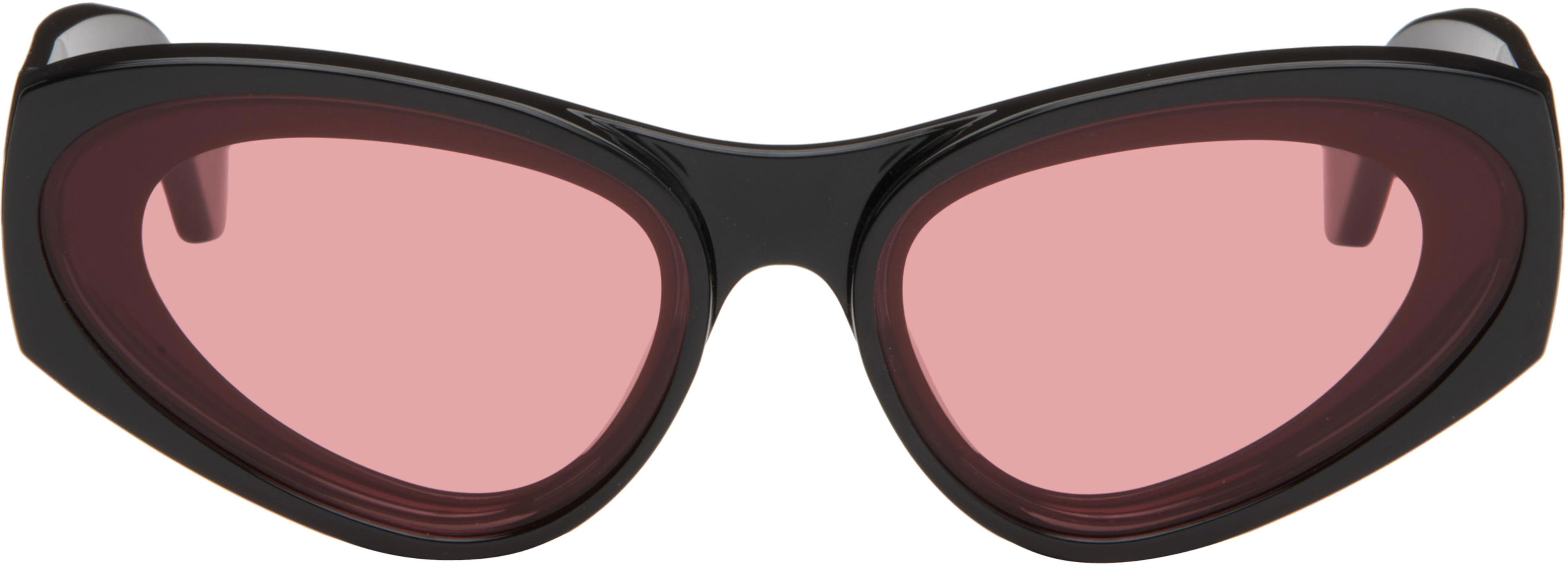 Black Paula's Ibiza Goggle Cat-Eye Sunglasses by LOEWE