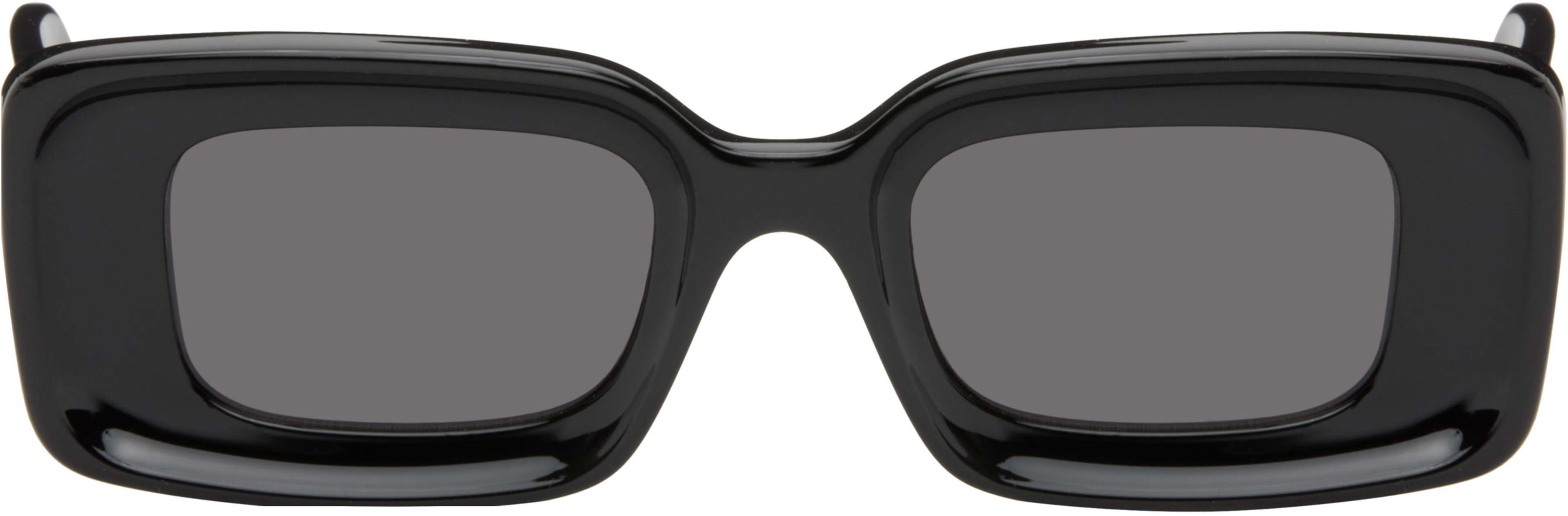 Black Rectangular Sunglasses by LOEWE