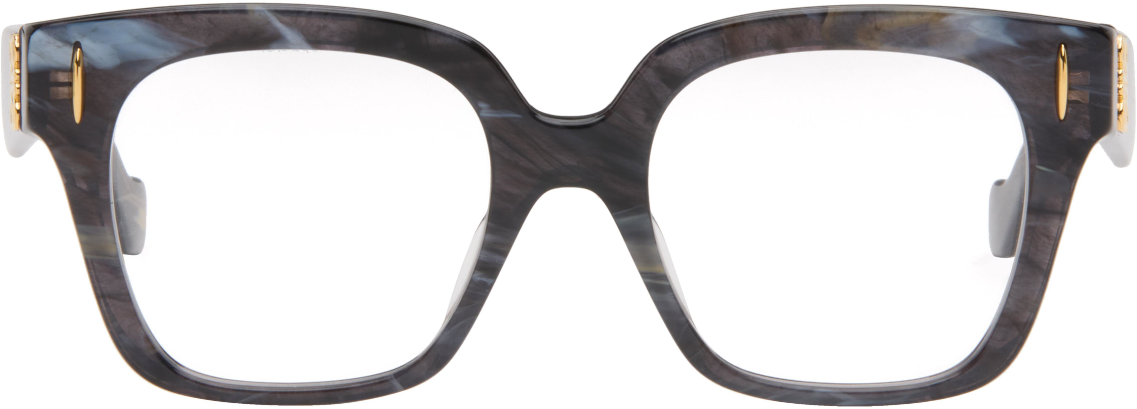 Black & Gray Anagram Glasses by LOEWE