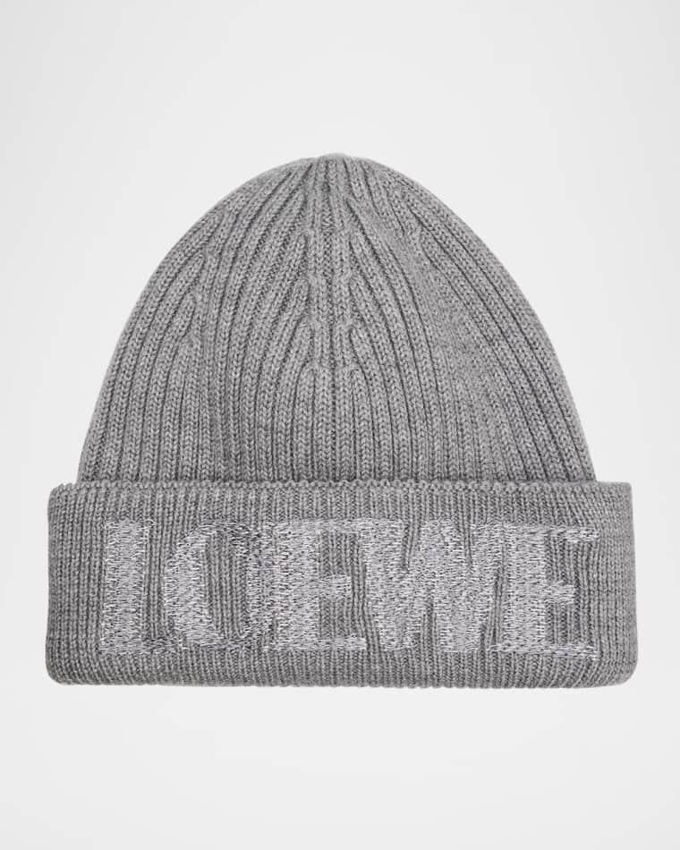 Blurred Logo Wool Beanie by LOEWE