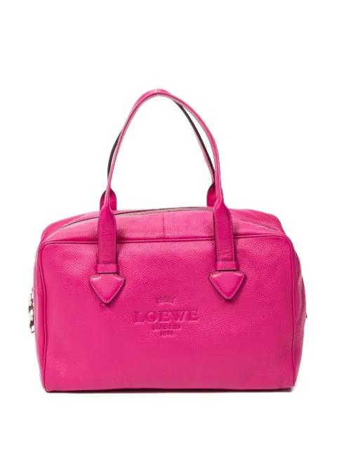 Boston leather logo-debossed tote bag by LOEWE 