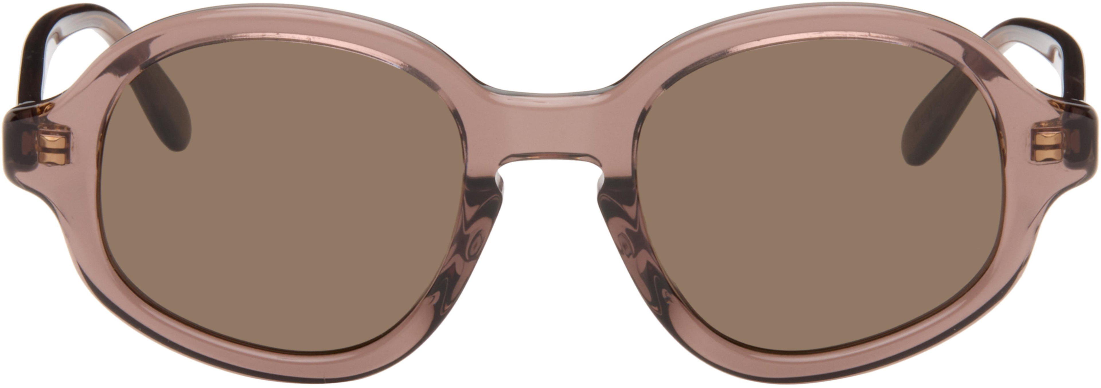 Brown Delta Slim Sunglasses by LOEWE