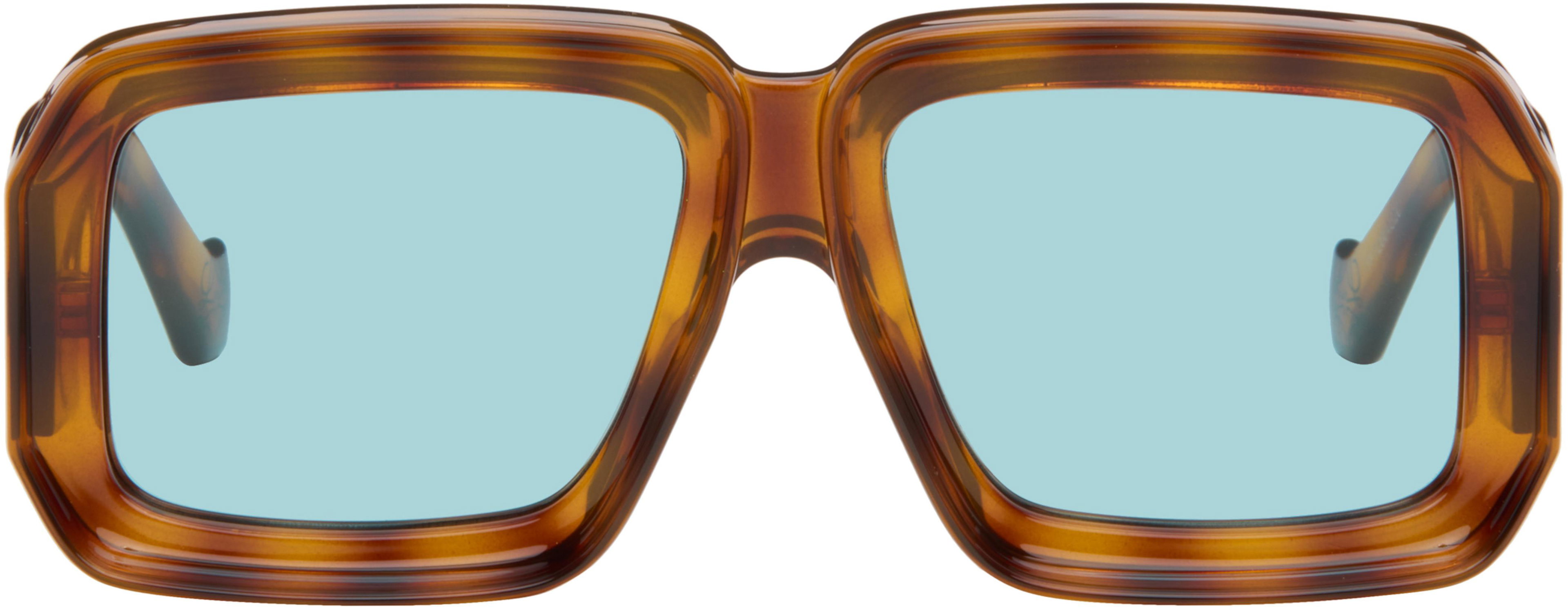 Brown Paula's Ibiza Dive In Mask Sunglasses by LOEWE