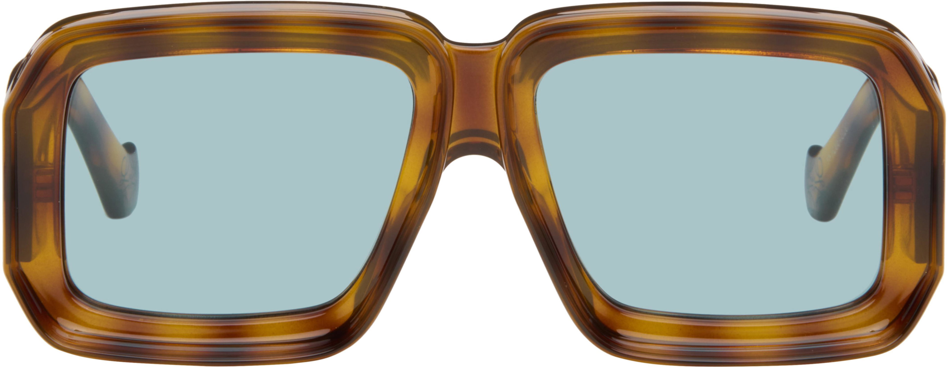 Brown Paula's Ibiza 'Dive In' Mask Sunglasses by LOEWE