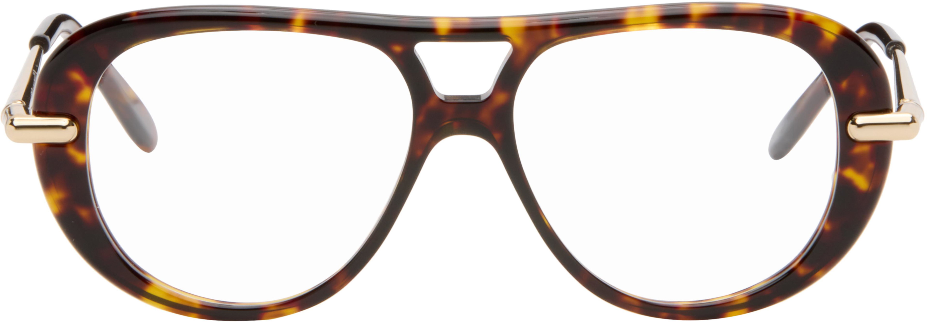 Brown Slim Glasses by LOEWE