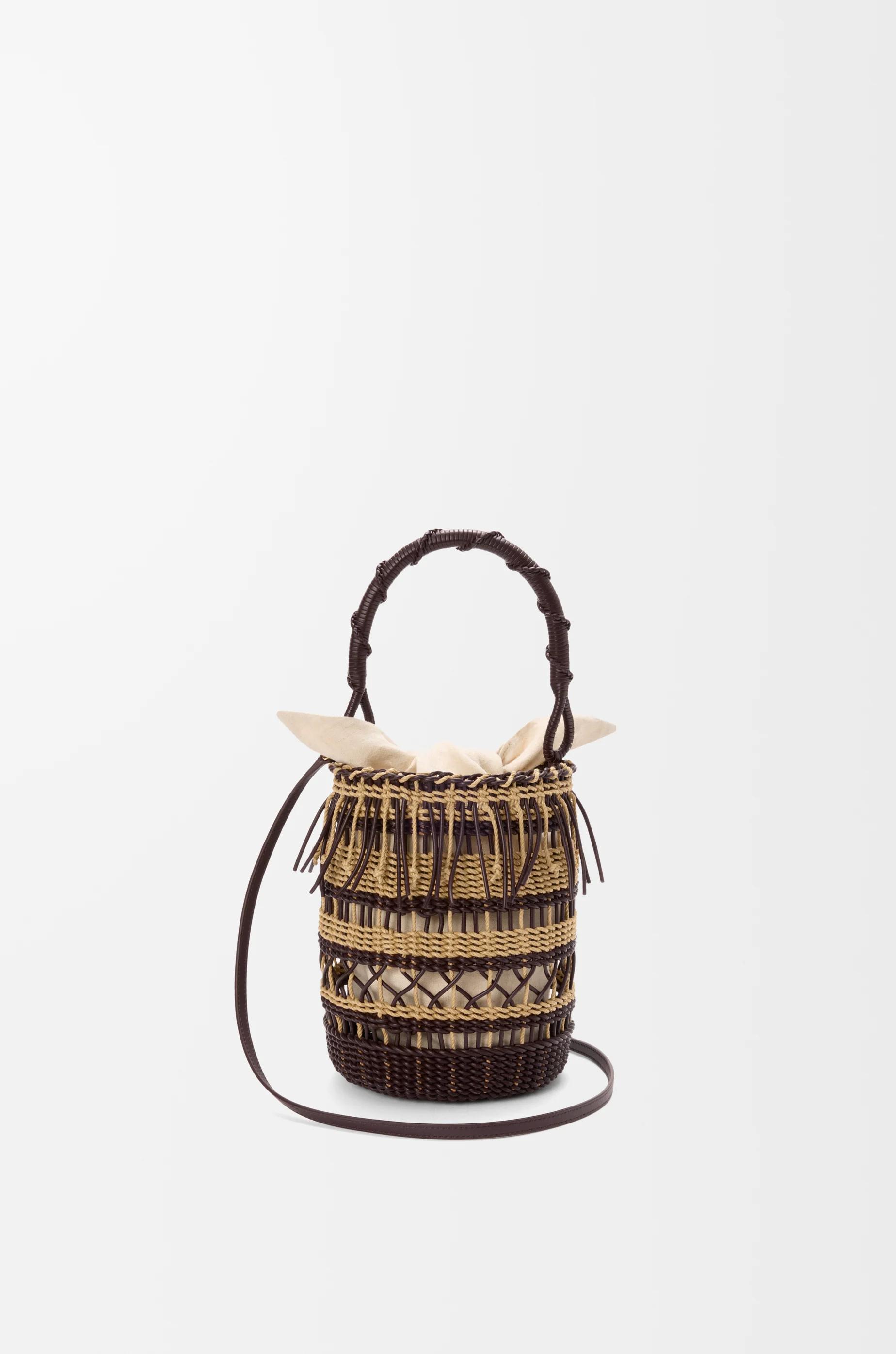 Bucket in cord and leather by LOEWE