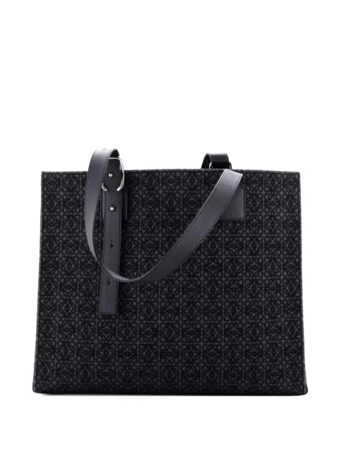 Buckle Handle Anagram Jacquard Horizontal tote bag by LOEWE 