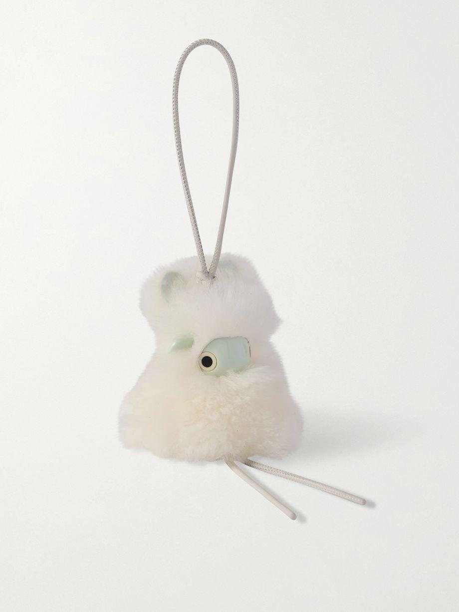 Bunny Puzz shearling and acetate bag charm by LOEWE