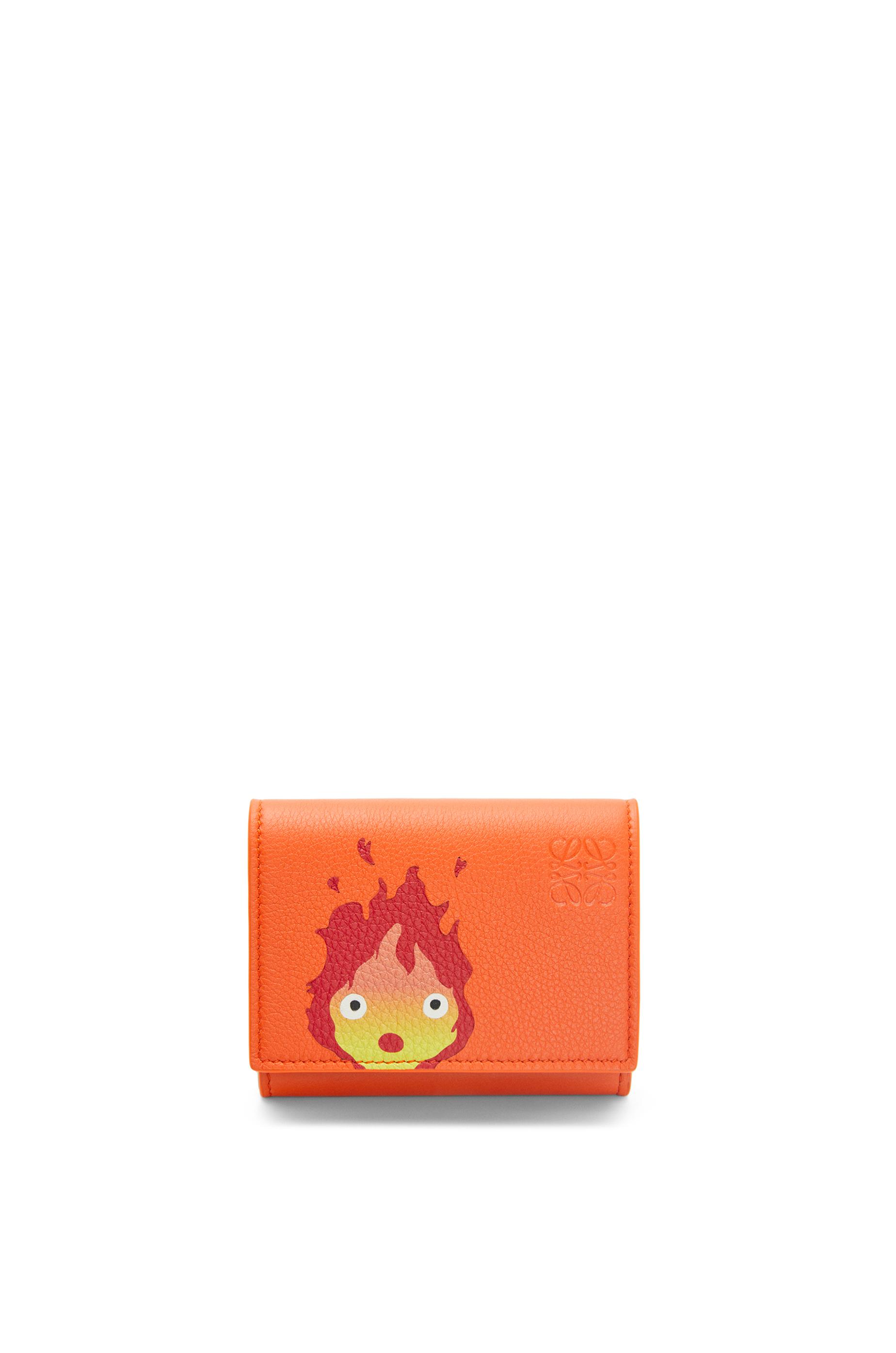 Calcifer trifold wallet in classic calfskin by LOEWE