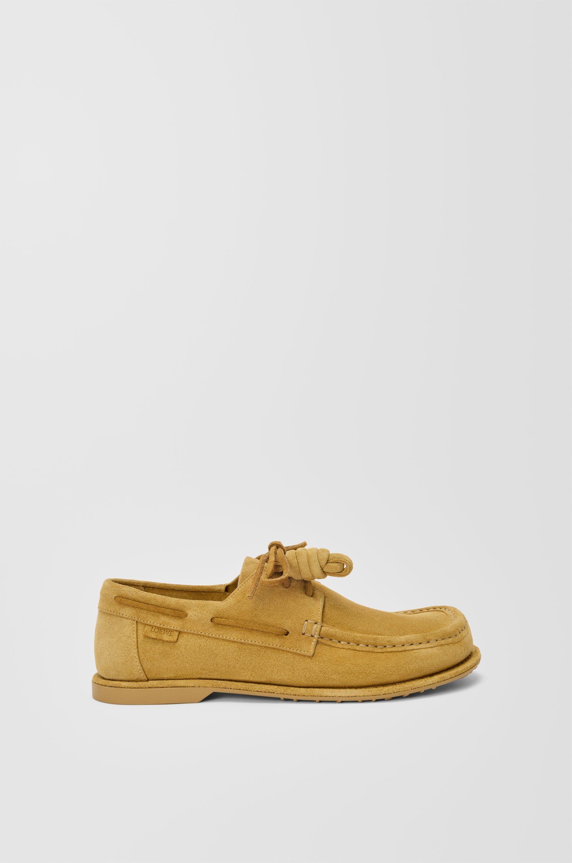 Campo boat shoe in suede calfskin by LOEWE