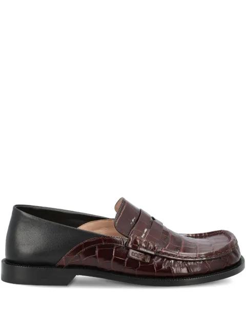 Campo two-tone leather loafers by LOEWE