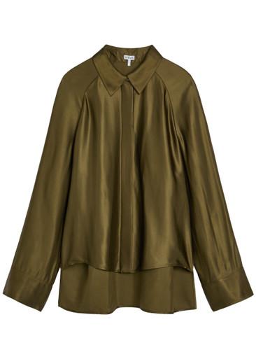 Cape-effect satin shirt by LOEWE