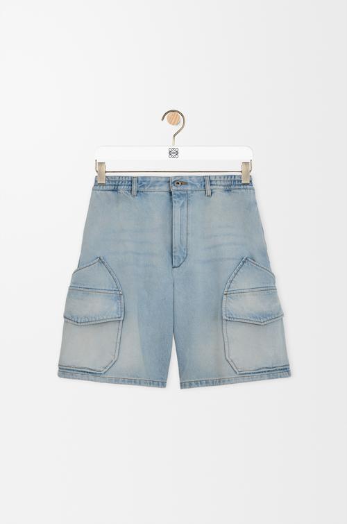 Cargo shorts in denim by LOEWE