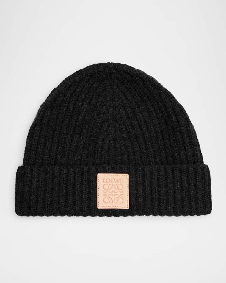 Cashmere Blend Logo-Patch Beanie by LOEWE