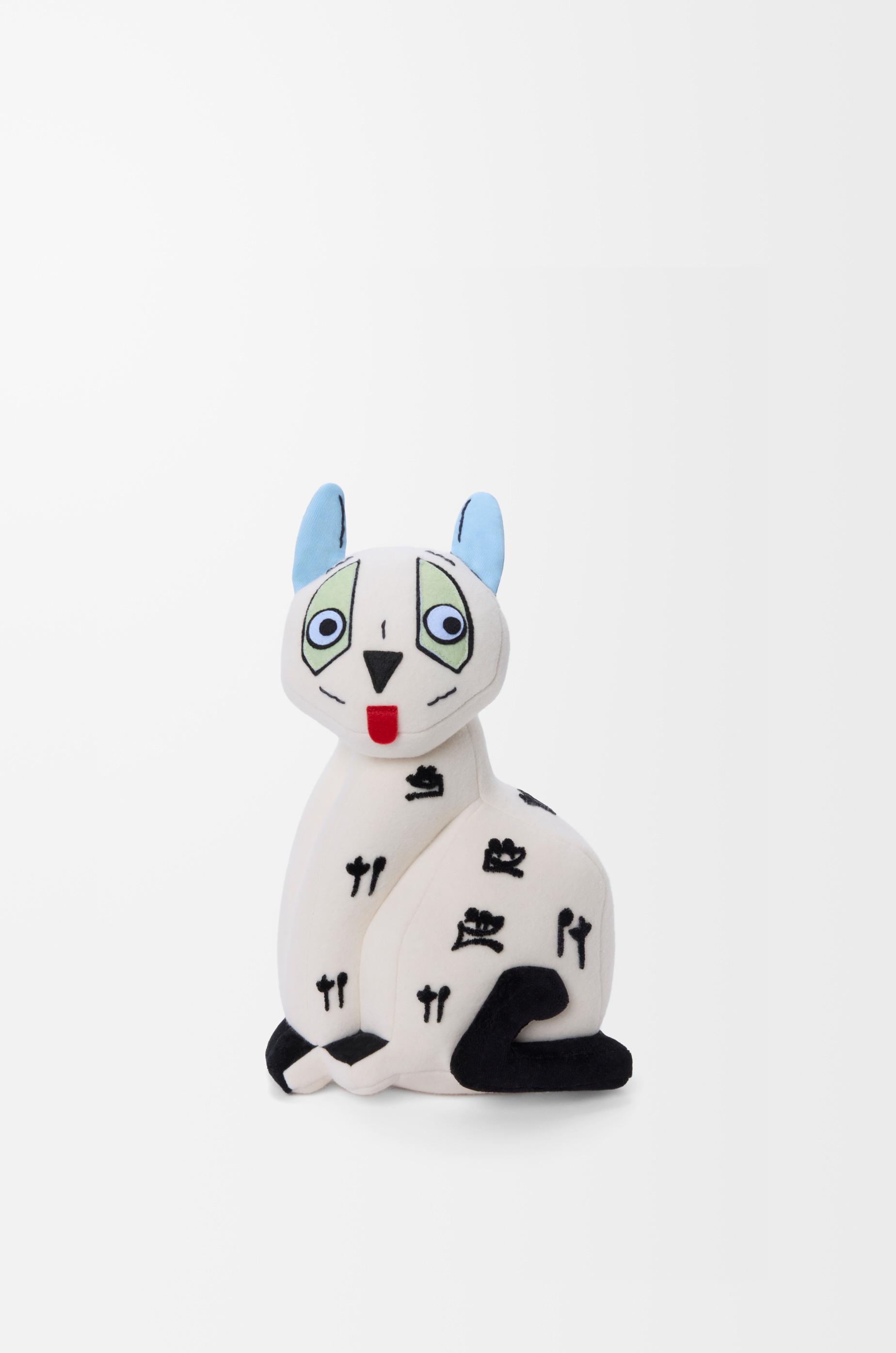 Cat stuffed toy in cotton velvet by LOEWE