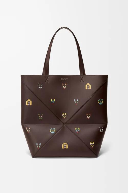 Cats XL Puzzle Fold tote in nappa calfskin by LOEWE