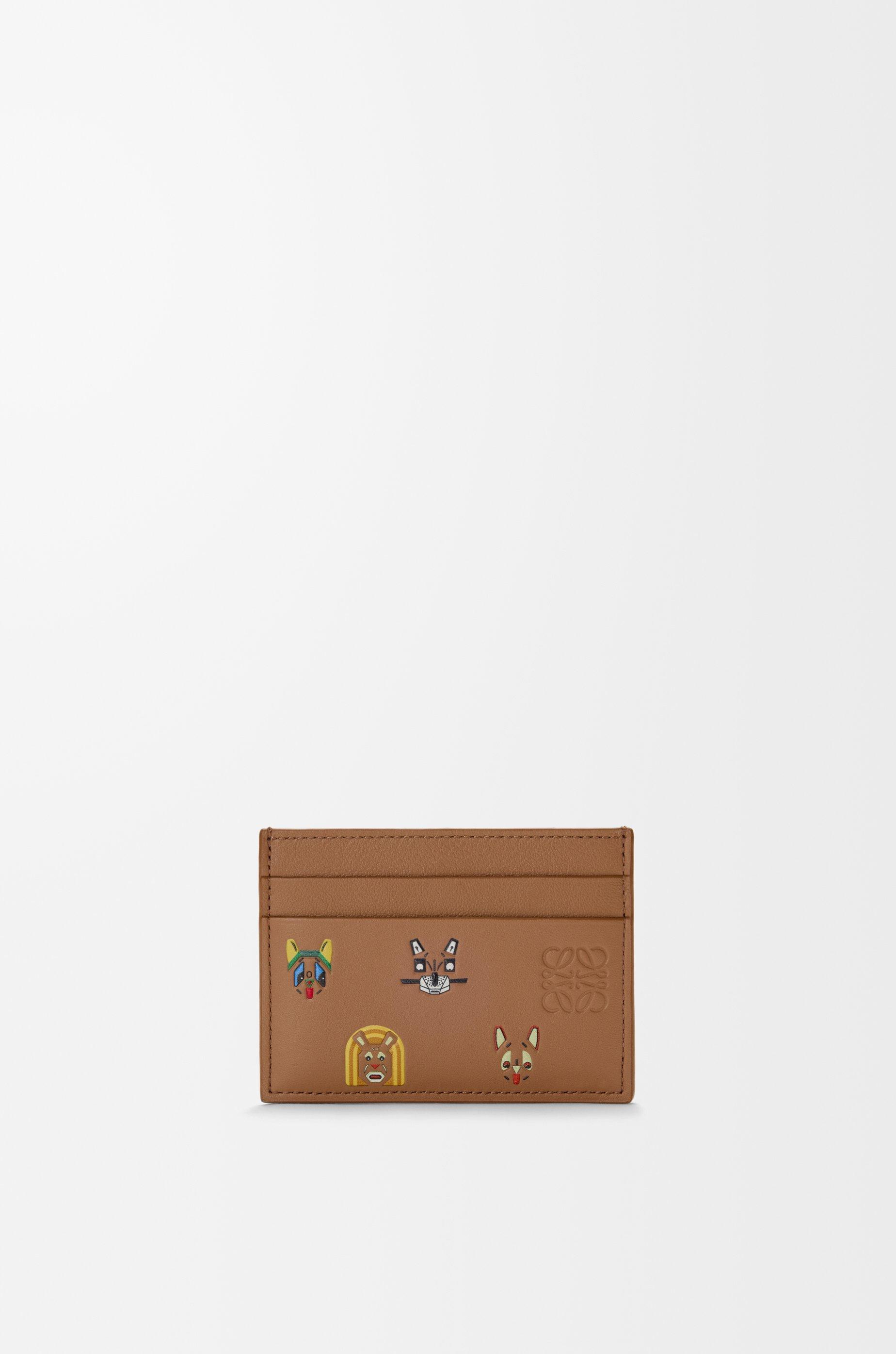 Cats plain cardholder in classic calfskin by LOEWE