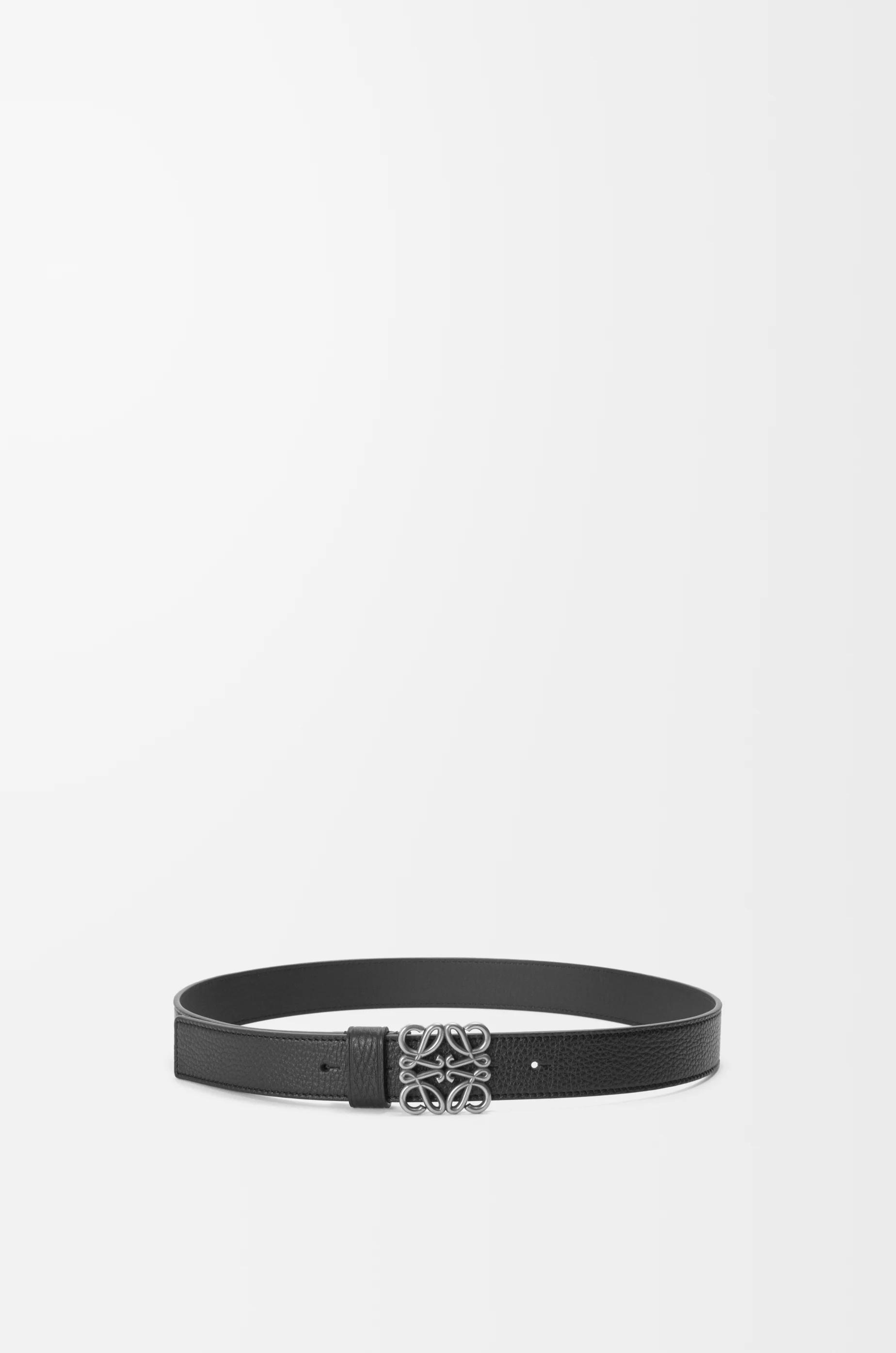 Chunky Anagram belt in supple grained calfskin by LOEWE