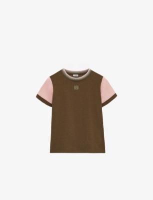 Colour-Block Slim-Fit Stretch Cotton-Blend T-Shirt by LOEWE