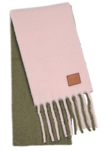 Colour-blocked brushed alpaca-blend scarf by LOEWE