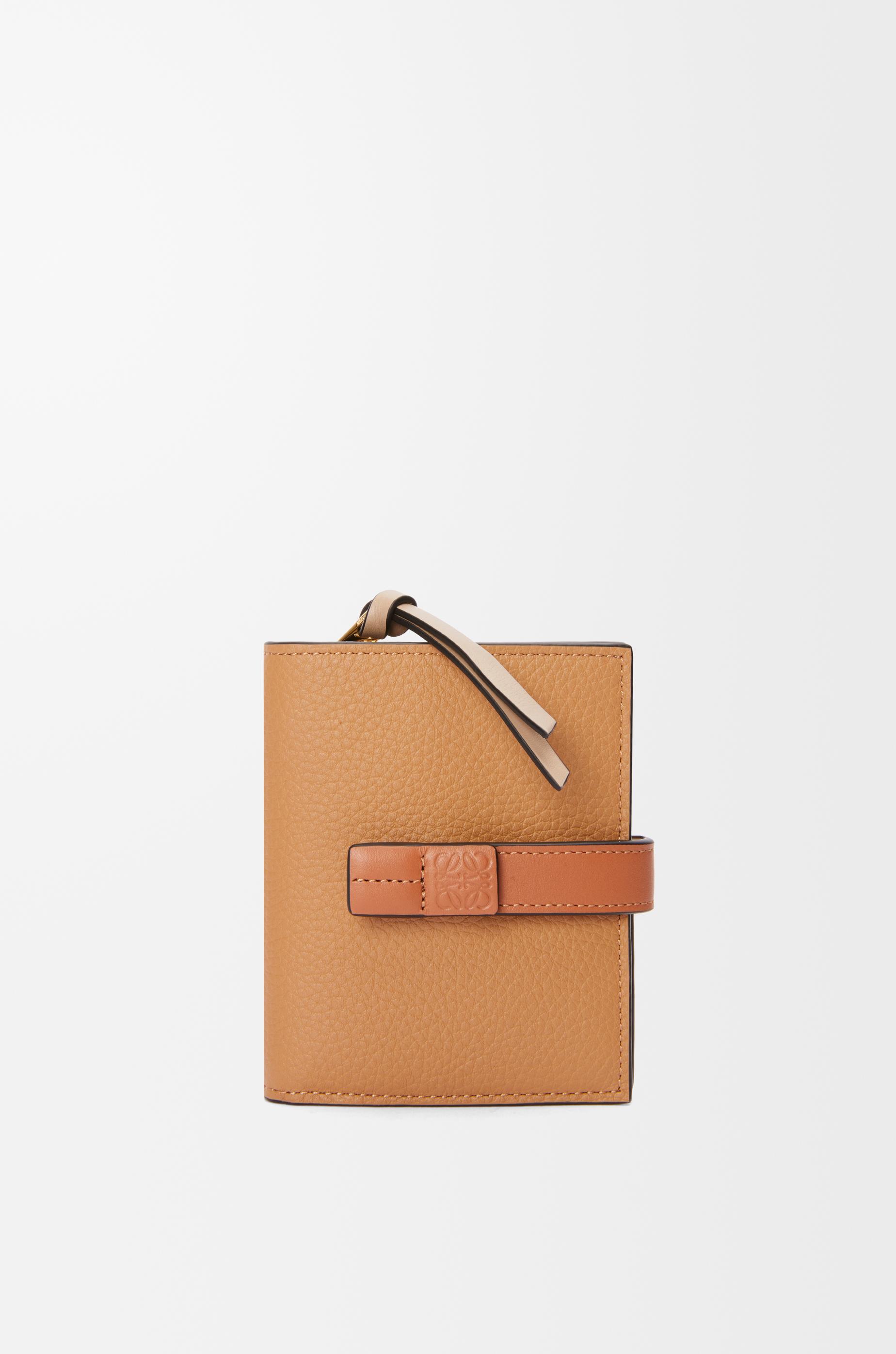 Compact zip wallet in soft grained calfskin by LOEWE