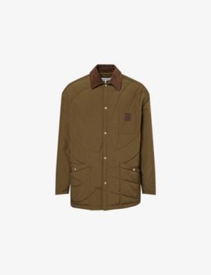 Corduroy-Collar Padded Shell Overshirt Jacket by LOEWE