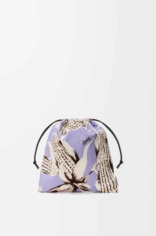 Corn small drawstring pouch in canvas by LOEWE