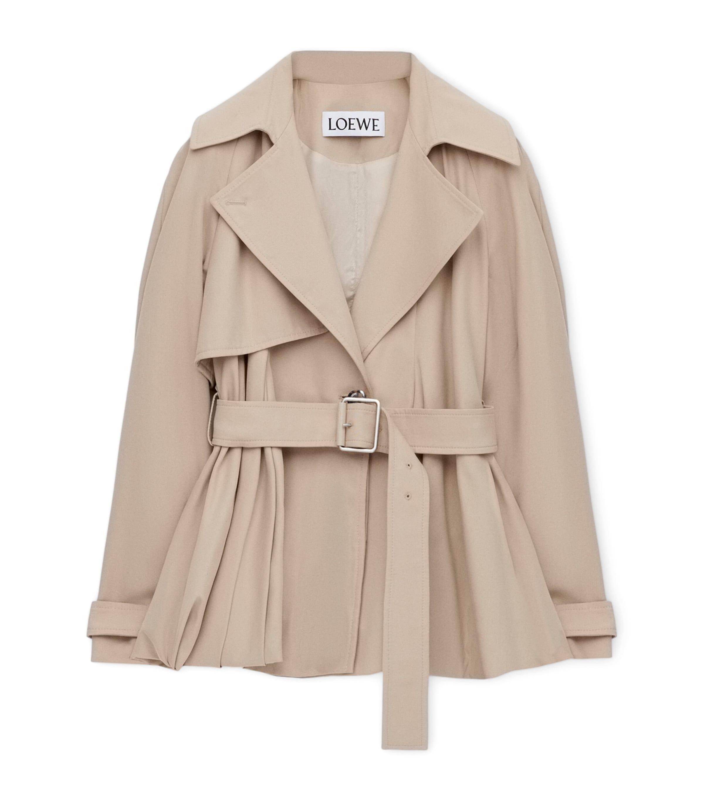 Cotton Belted Short Trench Coat by LOEWE