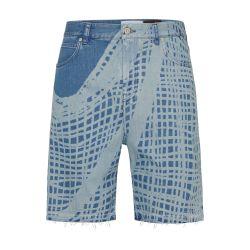 Cotton denim shorts with print by LOEWE