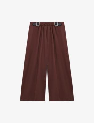 Cropped Belted Cotton-Silk Blend Trousers by LOEWE
