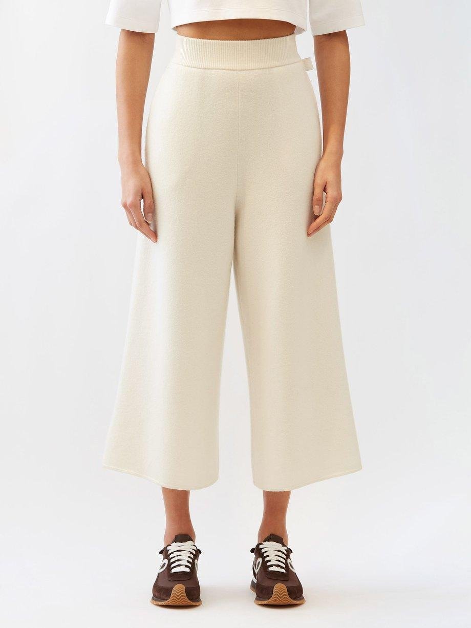 Cropped cashmere culottes by LOEWE