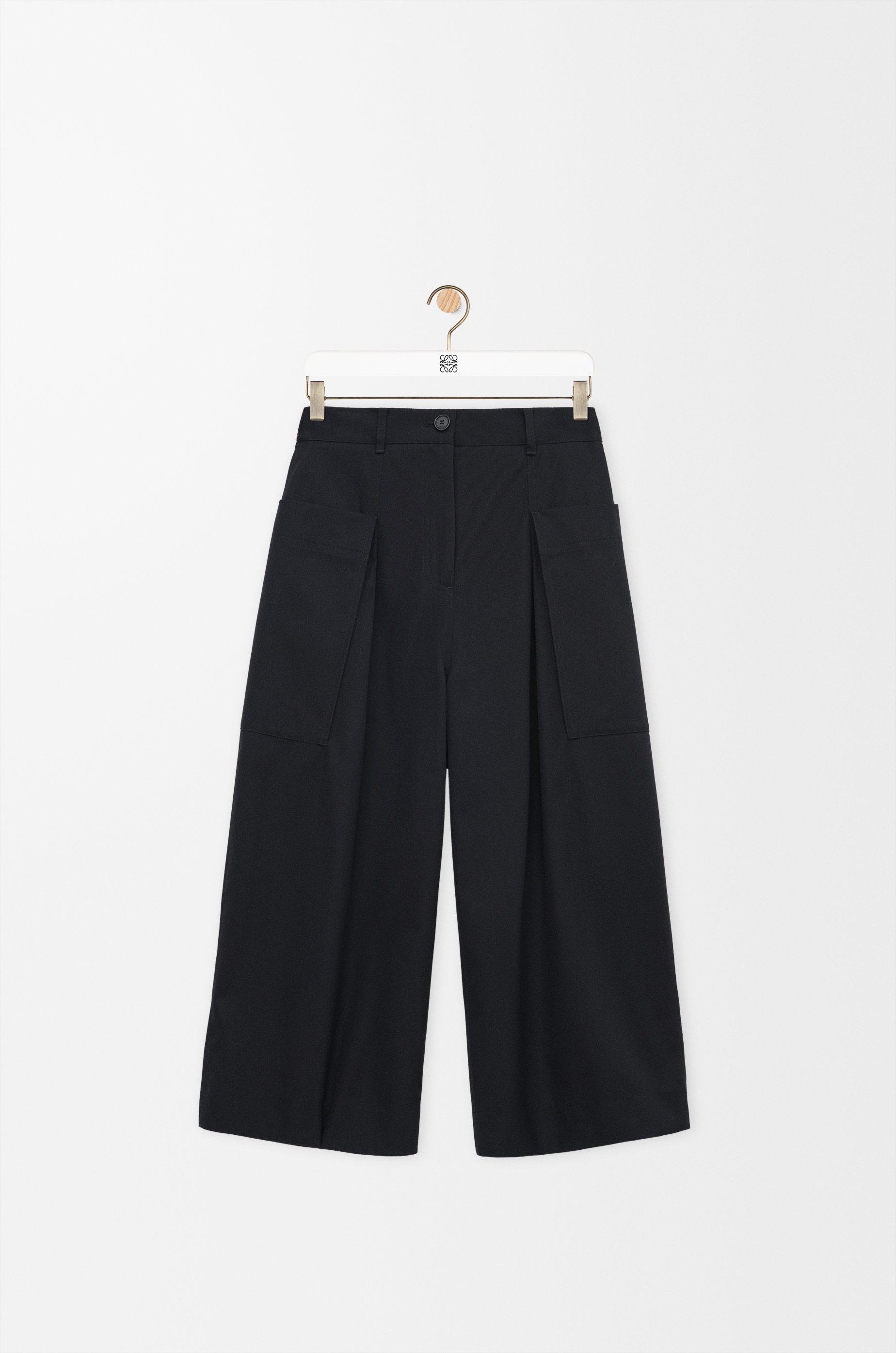 Cropped trousers in cotton and silk by LOEWE